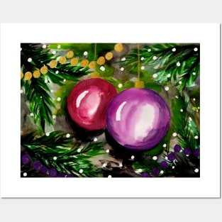 Christmas Tree Ornaments Posters and Art